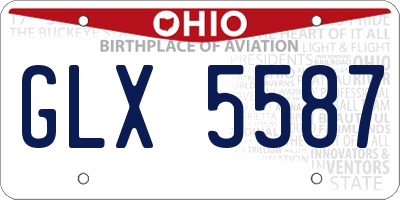 OH license plate GLX5587
