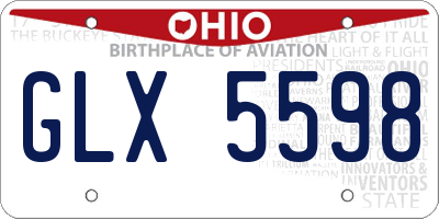 OH license plate GLX5598