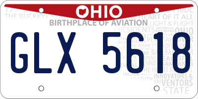 OH license plate GLX5618