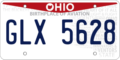 OH license plate GLX5628