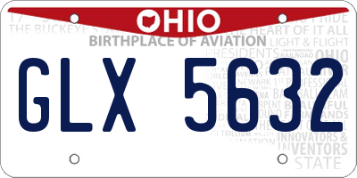 OH license plate GLX5632