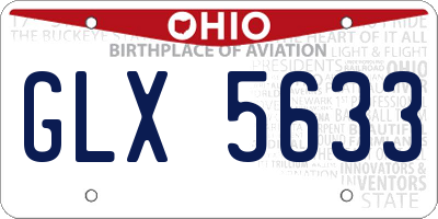 OH license plate GLX5633