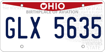 OH license plate GLX5635