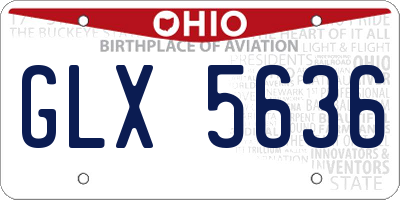 OH license plate GLX5636