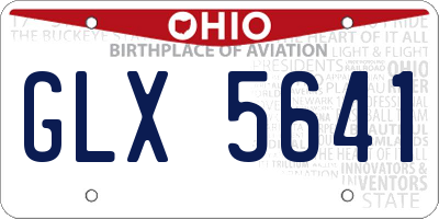 OH license plate GLX5641