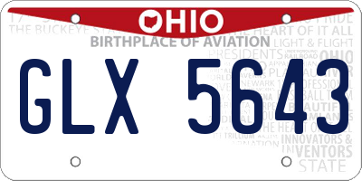 OH license plate GLX5643
