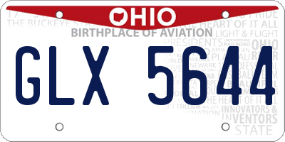 OH license plate GLX5644