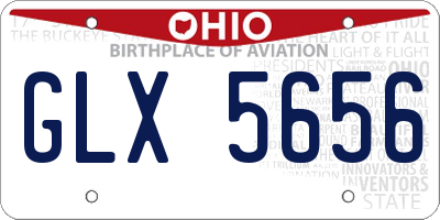OH license plate GLX5656