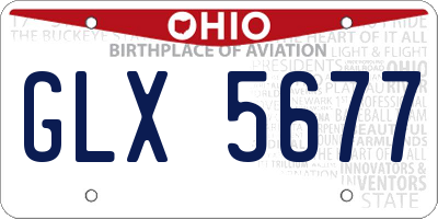OH license plate GLX5677