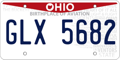 OH license plate GLX5682