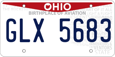 OH license plate GLX5683