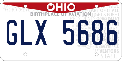 OH license plate GLX5686