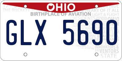 OH license plate GLX5690