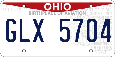 OH license plate GLX5704