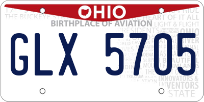 OH license plate GLX5705