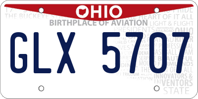 OH license plate GLX5707