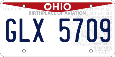 OH license plate GLX5709