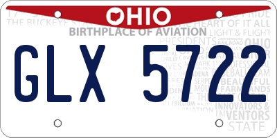 OH license plate GLX5722