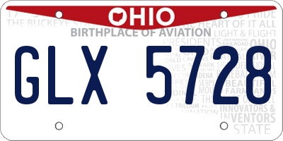 OH license plate GLX5728