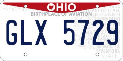 OH license plate GLX5729