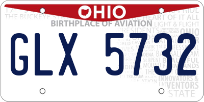 OH license plate GLX5732