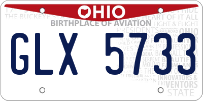 OH license plate GLX5733