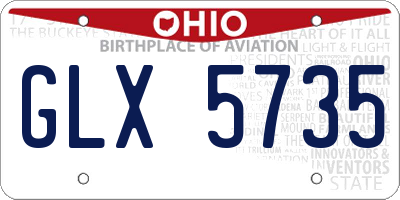 OH license plate GLX5735