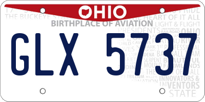 OH license plate GLX5737