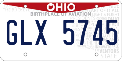 OH license plate GLX5745