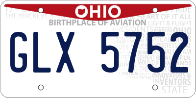 OH license plate GLX5752