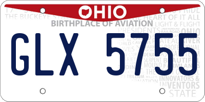 OH license plate GLX5755