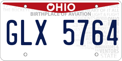 OH license plate GLX5764