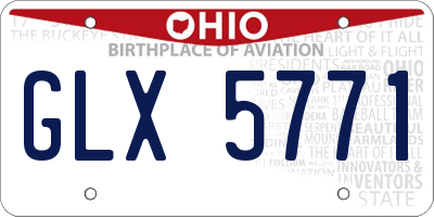 OH license plate GLX5771