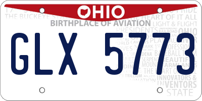 OH license plate GLX5773