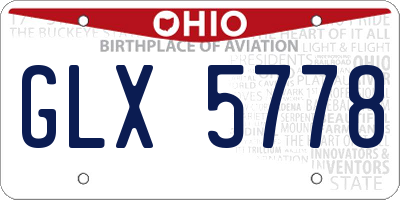 OH license plate GLX5778