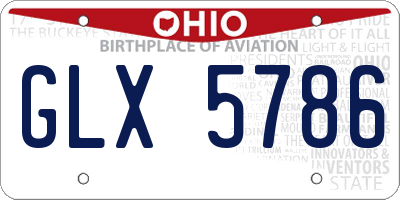 OH license plate GLX5786