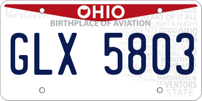 OH license plate GLX5803
