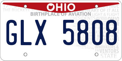 OH license plate GLX5808
