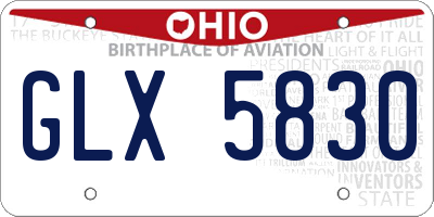 OH license plate GLX5830