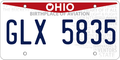 OH license plate GLX5835