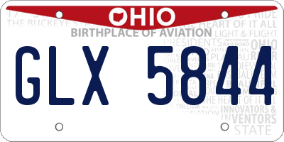 OH license plate GLX5844