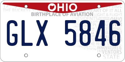 OH license plate GLX5846