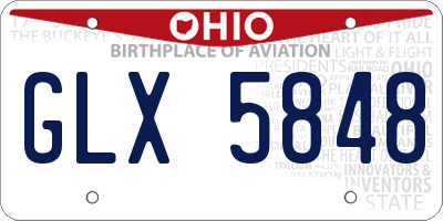 OH license plate GLX5848