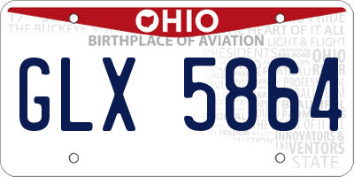 OH license plate GLX5864