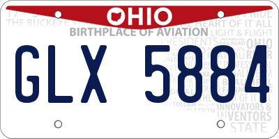 OH license plate GLX5884
