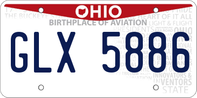 OH license plate GLX5886