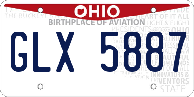 OH license plate GLX5887