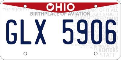 OH license plate GLX5906