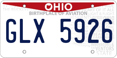 OH license plate GLX5926