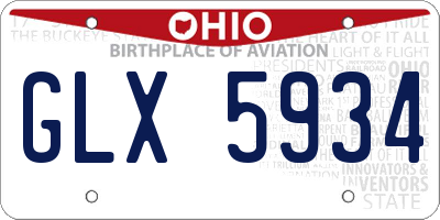 OH license plate GLX5934